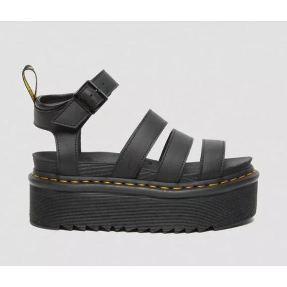 NIB Dr. Martens Blaire Quad Hydro Leather Platform Gladiator Sandals Size 8 - Picture 2 of 10